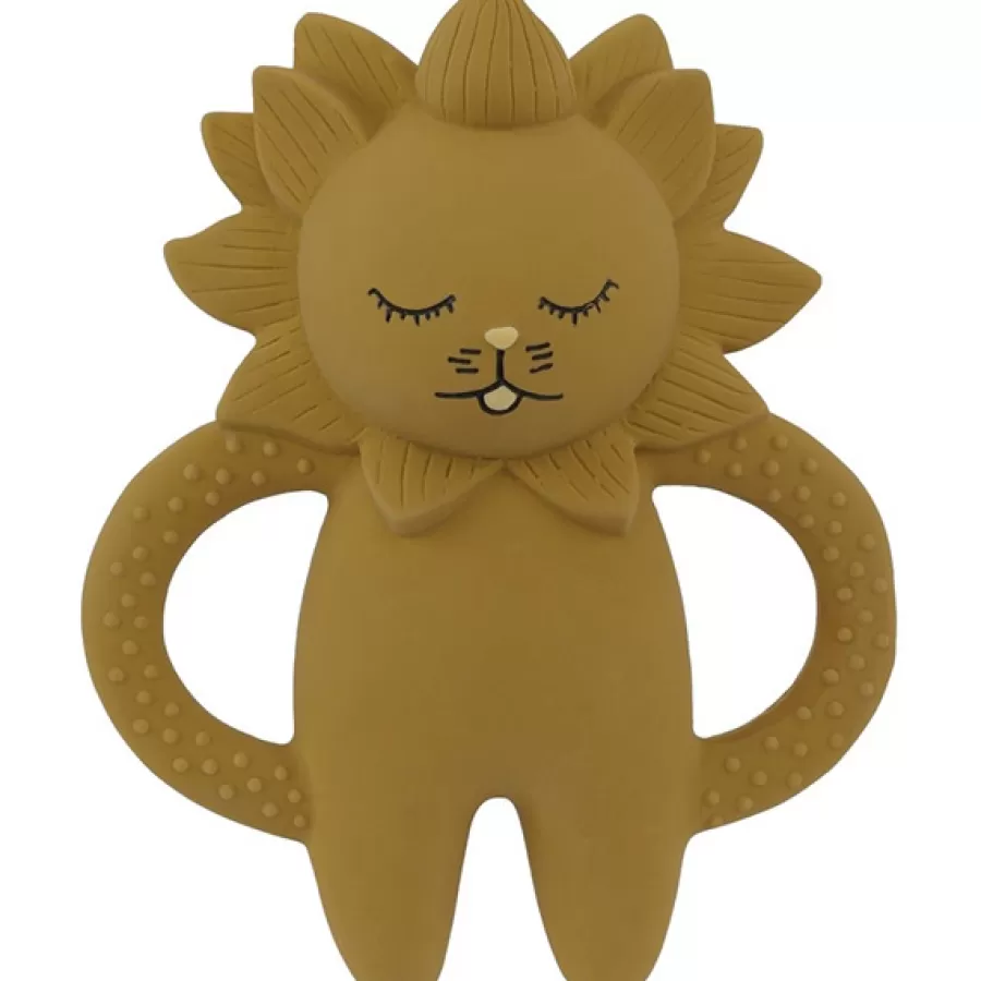 Store Bijtring Lion Mustard - Baby Speelgoed