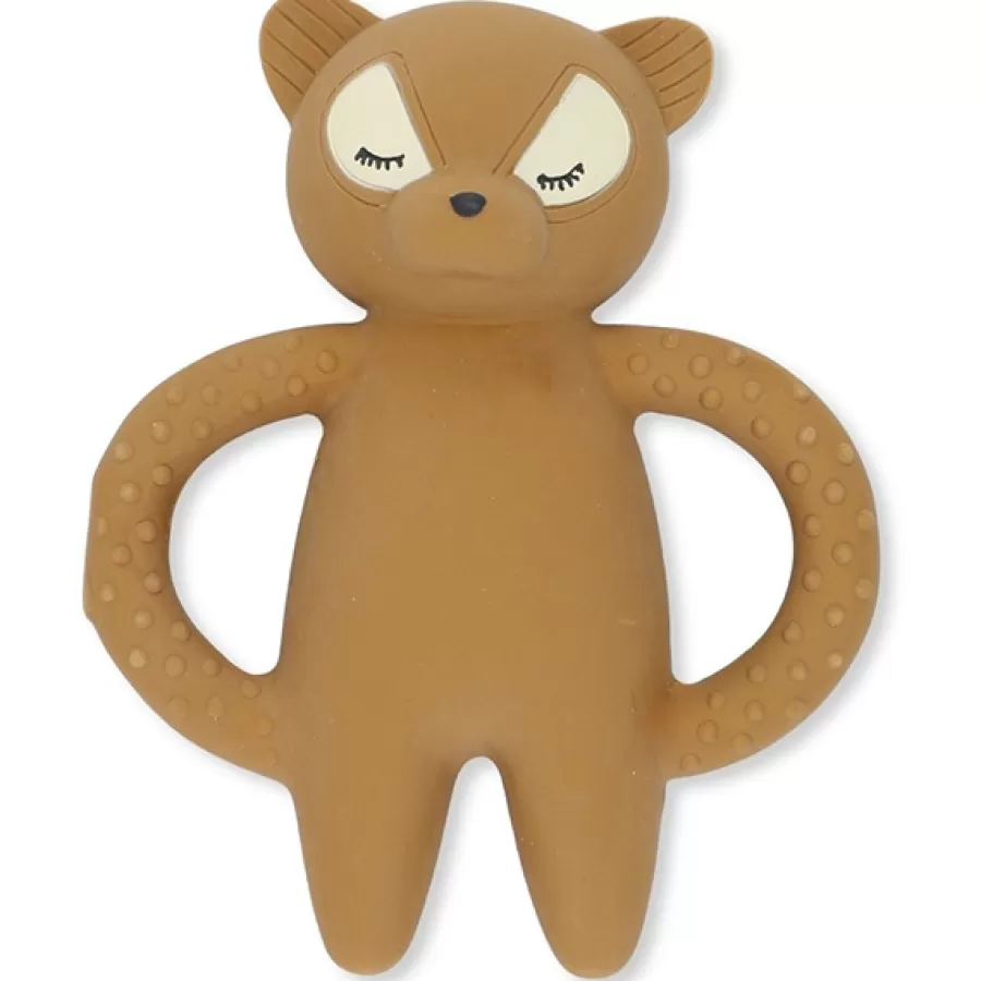 Shop Bijtring Racoon Caramel Brown - Baby Speelgoed