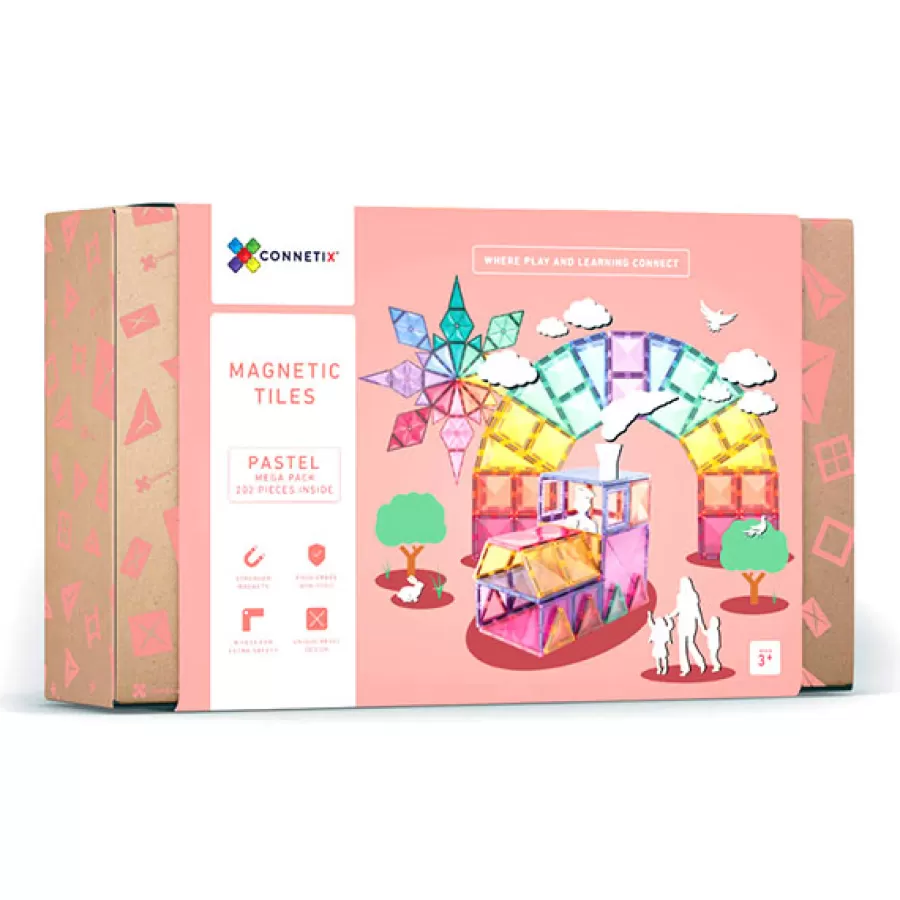 Clearance 202 Piece Pastel Mega Pack Magneetblokken Constructie Speelgoed