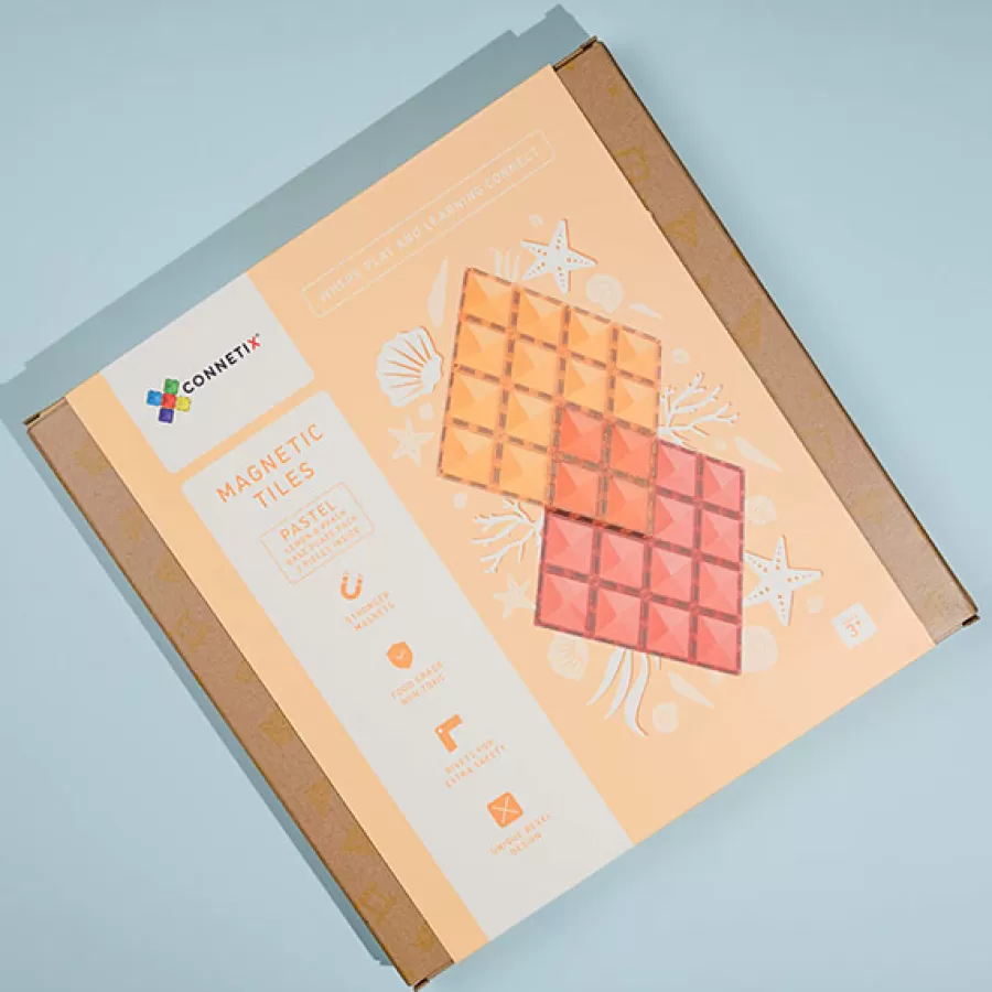 Sale 2 Piece Base Plate Lemon & Peach Pack Magneetblokken Constructie Speelgoed
