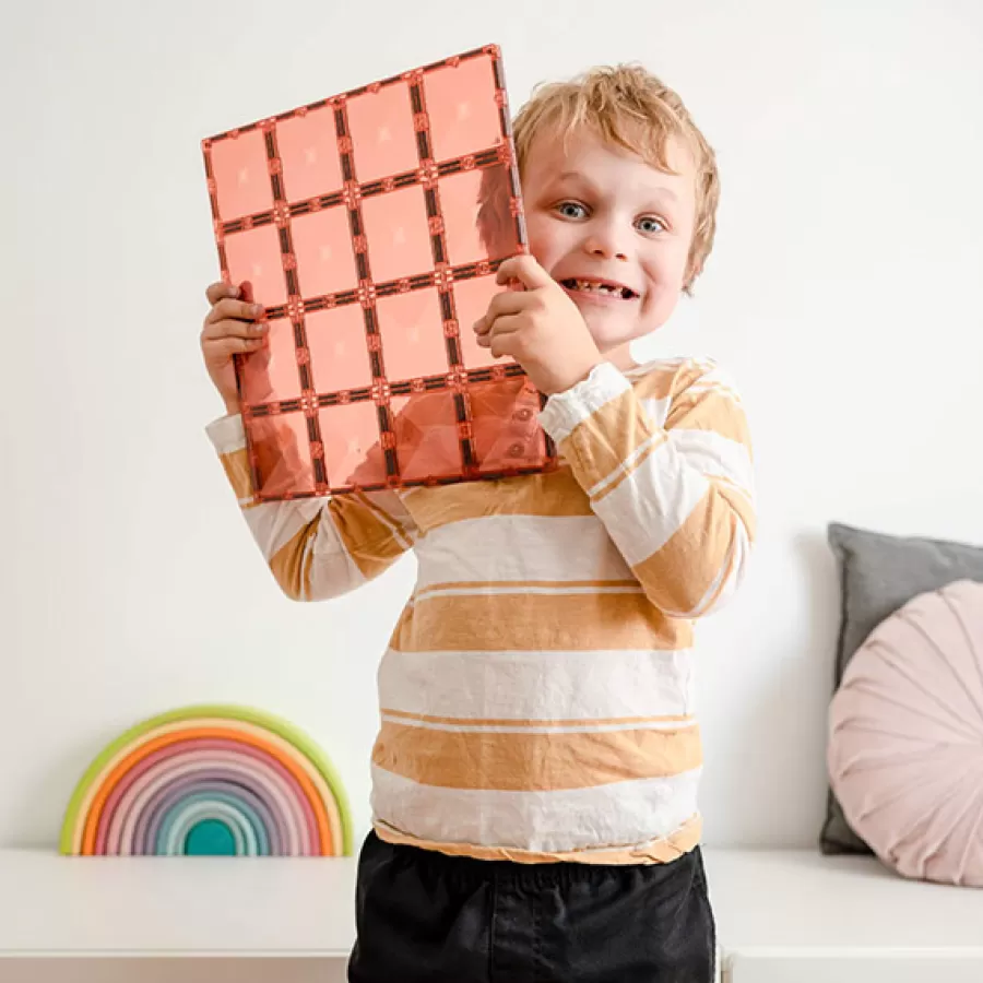 Sale 2 Piece Base Plate Lemon & Peach Pack Magneetblokken Constructie Speelgoed