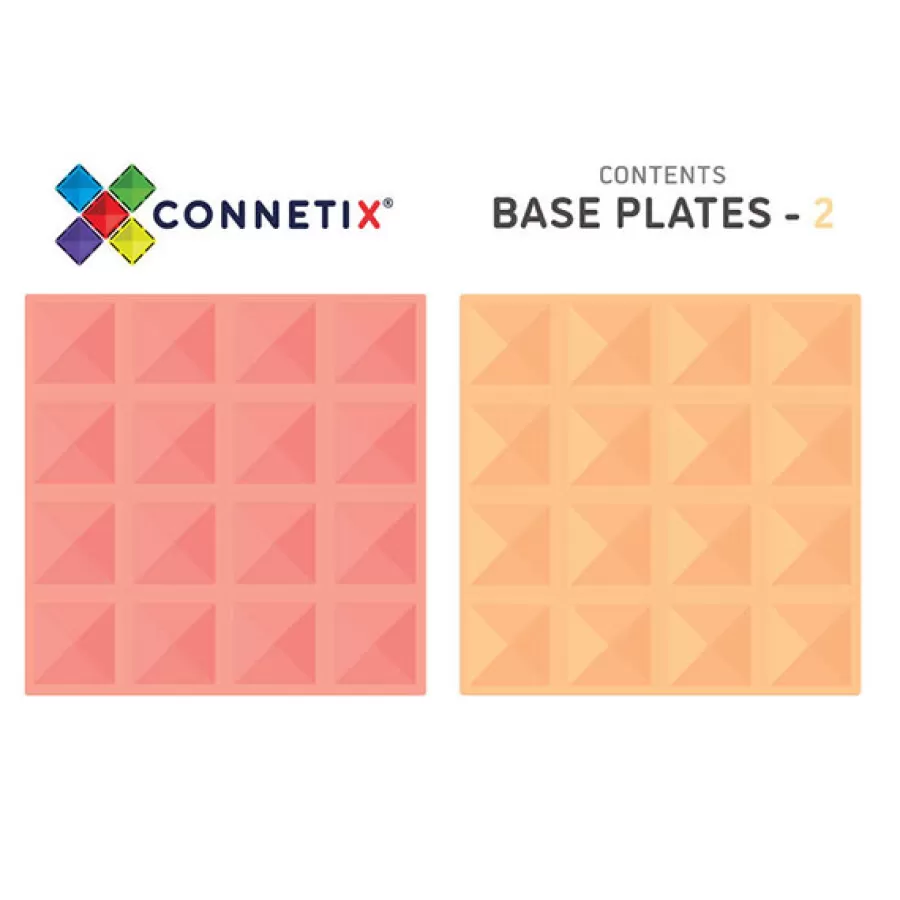 Sale 2 Piece Base Plate Lemon & Peach Pack Magneetblokken Constructie Speelgoed