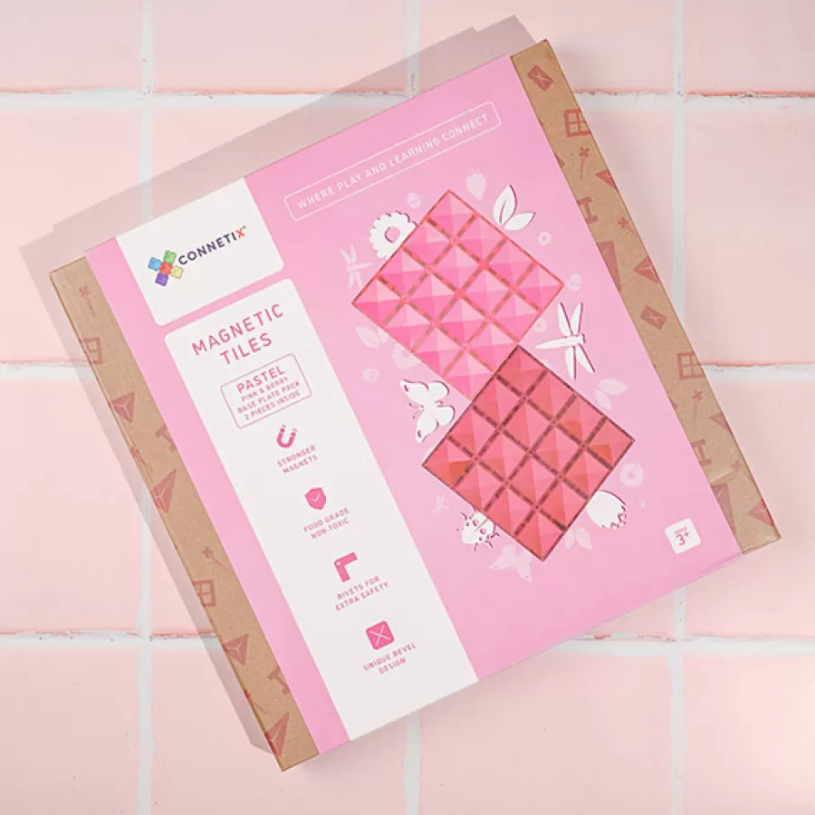 Cheap 2 Piece Base Plate Pink & Berry Pack Magneetblokken Constructie Speelgoed