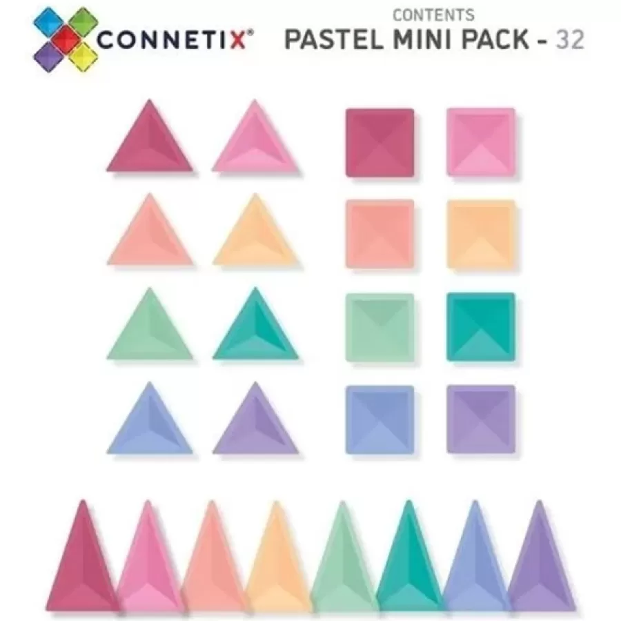 Shop 32 Piece Pastel Mini Pack Magneetblokken Constructie Speelgoed