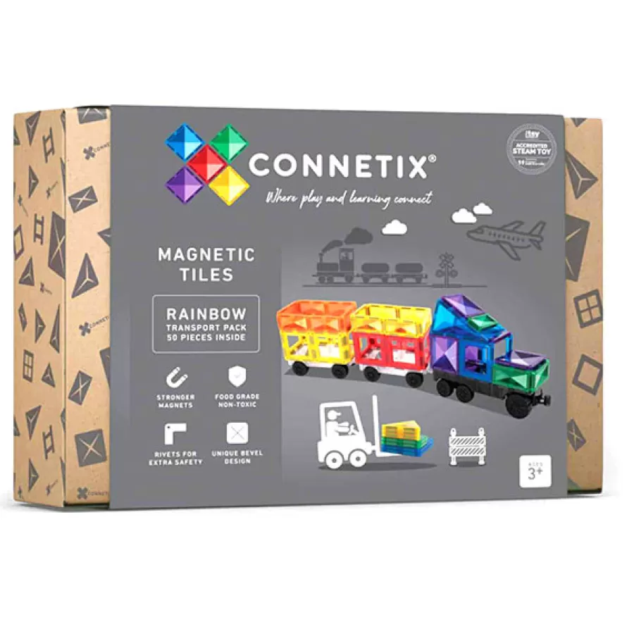 Flash Sale 50 Piece Rainbow Transport Pack Magneetblokken Constructie Speelgoed