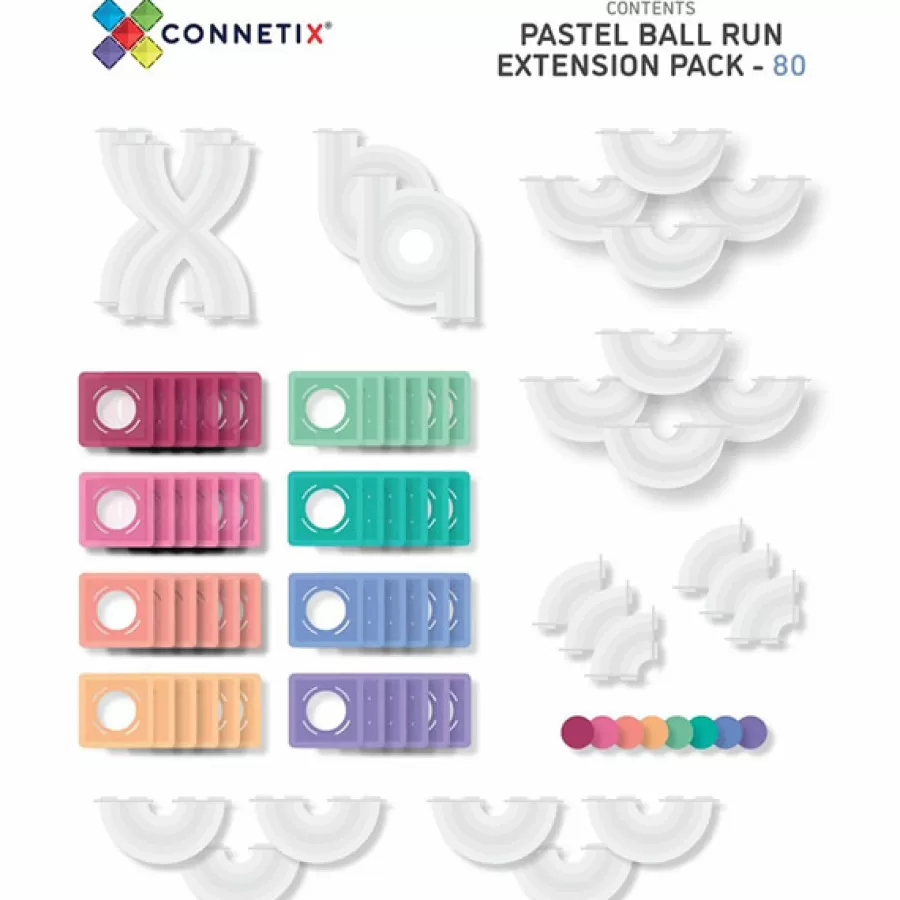 Flash Sale 80 Piece Pastel Ball Run Expansion Pack Magneetblokken Constructie Speelgoed
