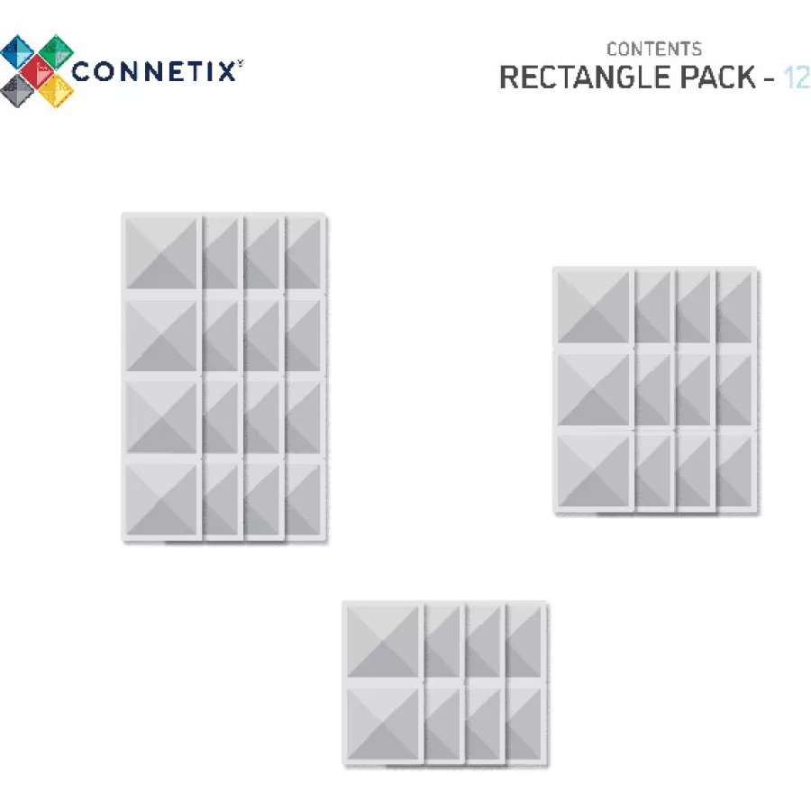 Cheap Clear Rectangle Pack 12 Pc Magneetblokken Constructie Speelgoed