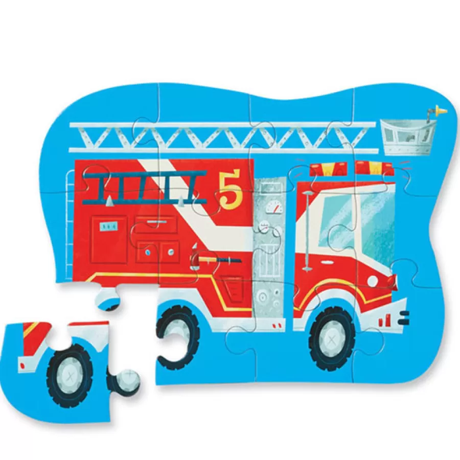 Fashion Mini Puzzel Brandweerwagen 12St Legpuzzels