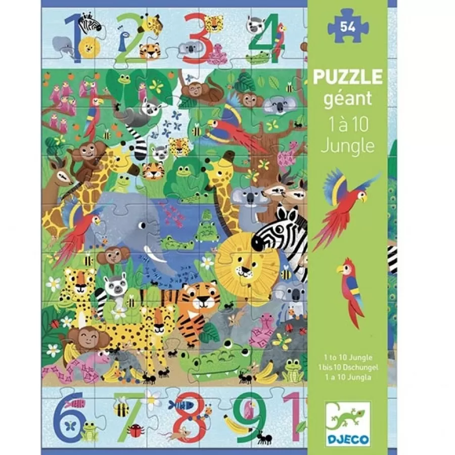 Best Sale Puzzel 1 Tot 10 Jungle - 54 Stukjes Legpuzzels