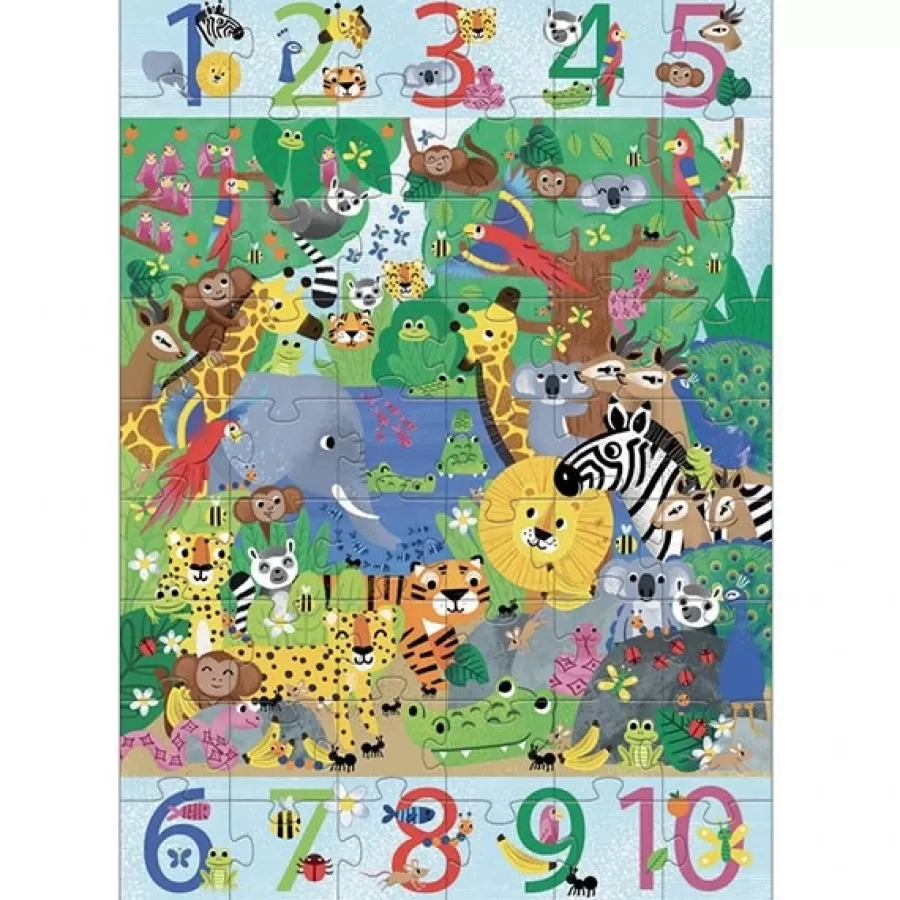 Best Sale Puzzel 1 Tot 10 Jungle - 54 Stukjes Legpuzzels