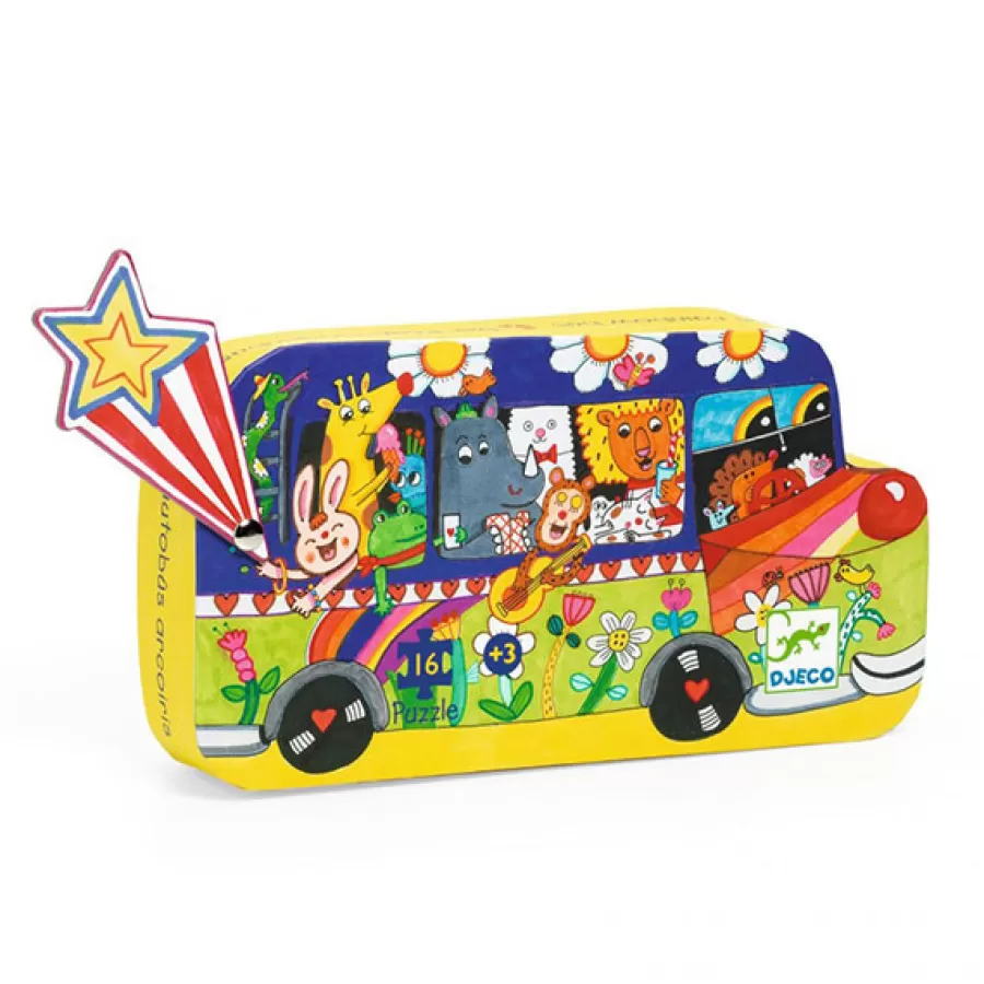 Shop Puzzel De Regenboogbus 16 Stukjes Legpuzzels