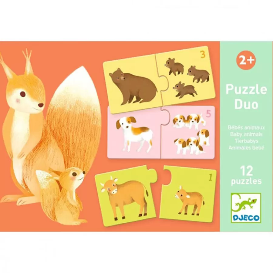 Online Puzzel Duo Babydieren 12X 2St Legpuzzels