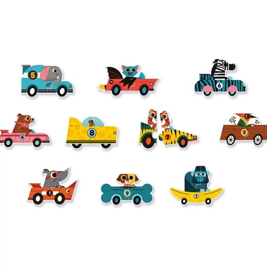 Flash Sale Puzzel Duo Racewagens 10X 2St Legpuzzels