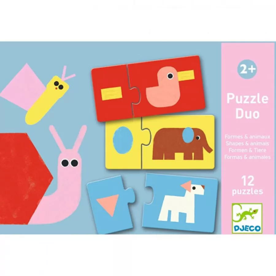 Online Puzzel Duo Vormen En Dieren 12X 2St Legpuzzels