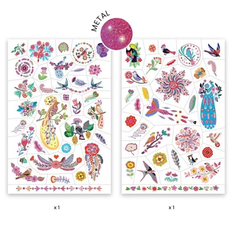 Clearance Tattoos Bright Birds +3Jr Knutselen En Tekenen