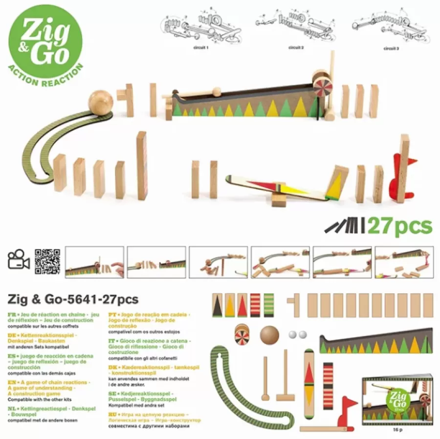 Best Sale Zig & Go Kettingreactie Spel 27St Constructie Speelgoed