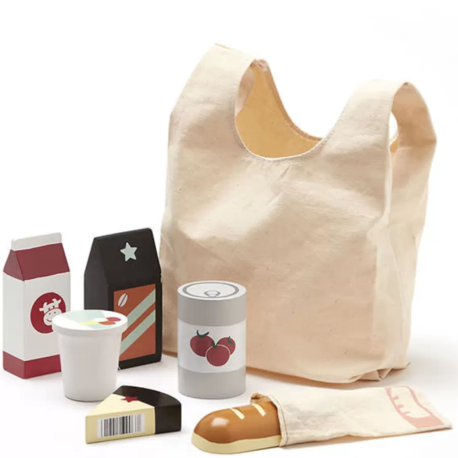 Outlet Houten Boodschappen Met Tas - Kids Concept +3 Jr Speelgoed Eten