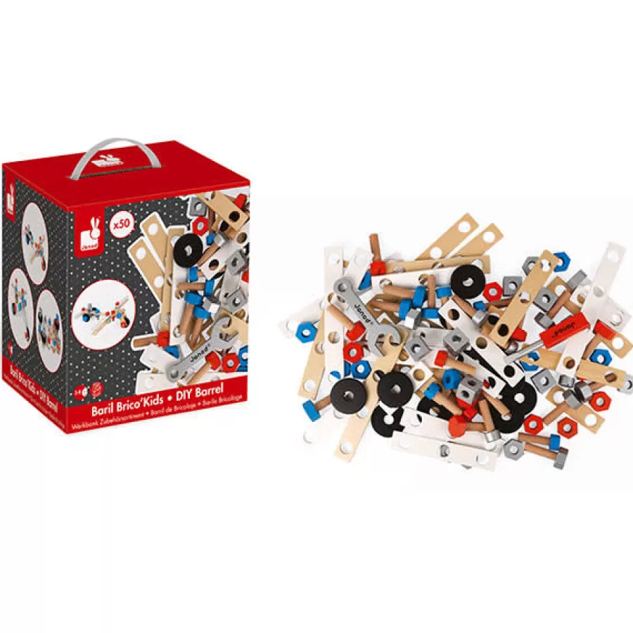 Online Janod - Brico Kids - Constructie Speelgoed - Diy Ton 50St +3Jr Constructie Speelgoed