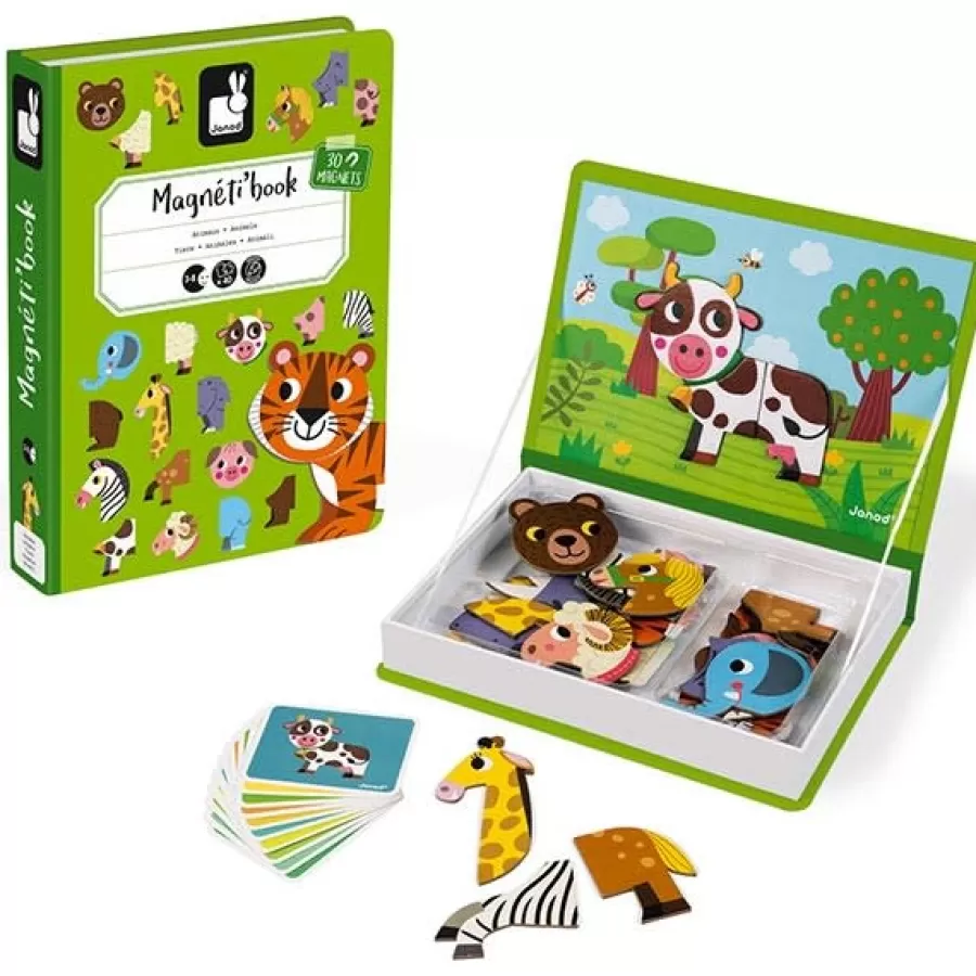 Store Janod - Magneetboek Dieren - 40St 3-8Jr Legpuzzels