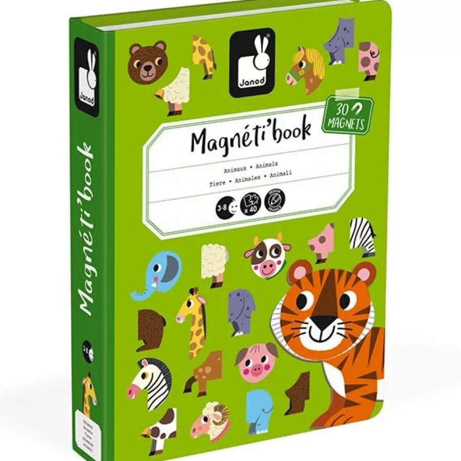 Store Janod - Magneetboek Dieren - 40St 3-8Jr Legpuzzels