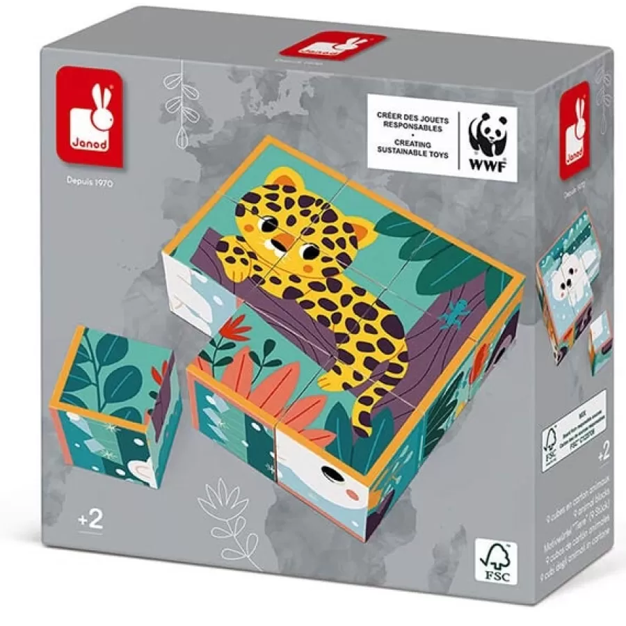 Clearance Janod Blokpuzzel Wilde Dieren Wwf® Legpuzzels