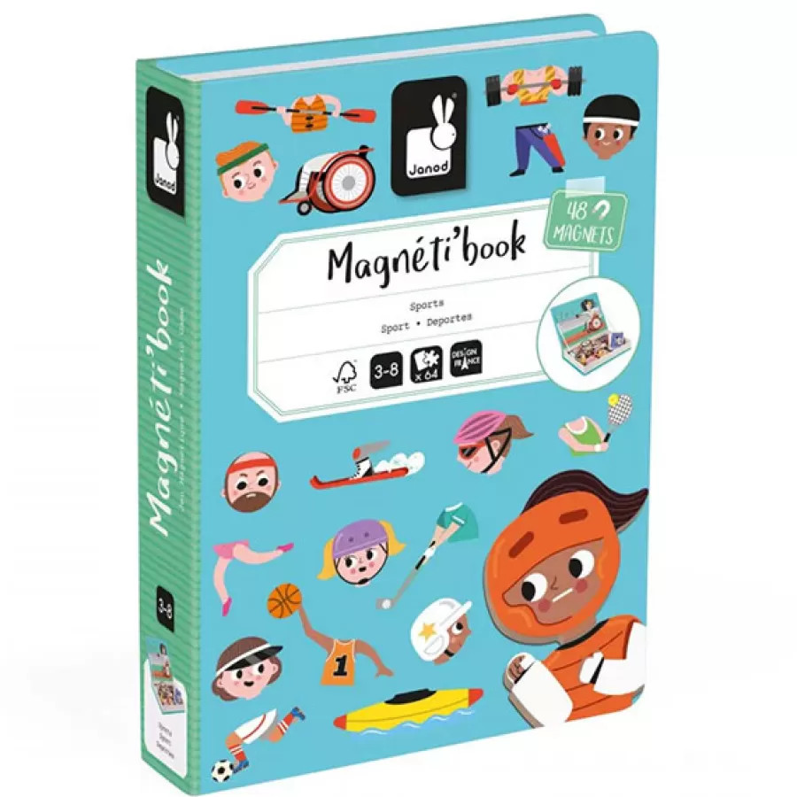 Clearance Janod Magneetboek Sporten 48St 3-8Jr Legpuzzels