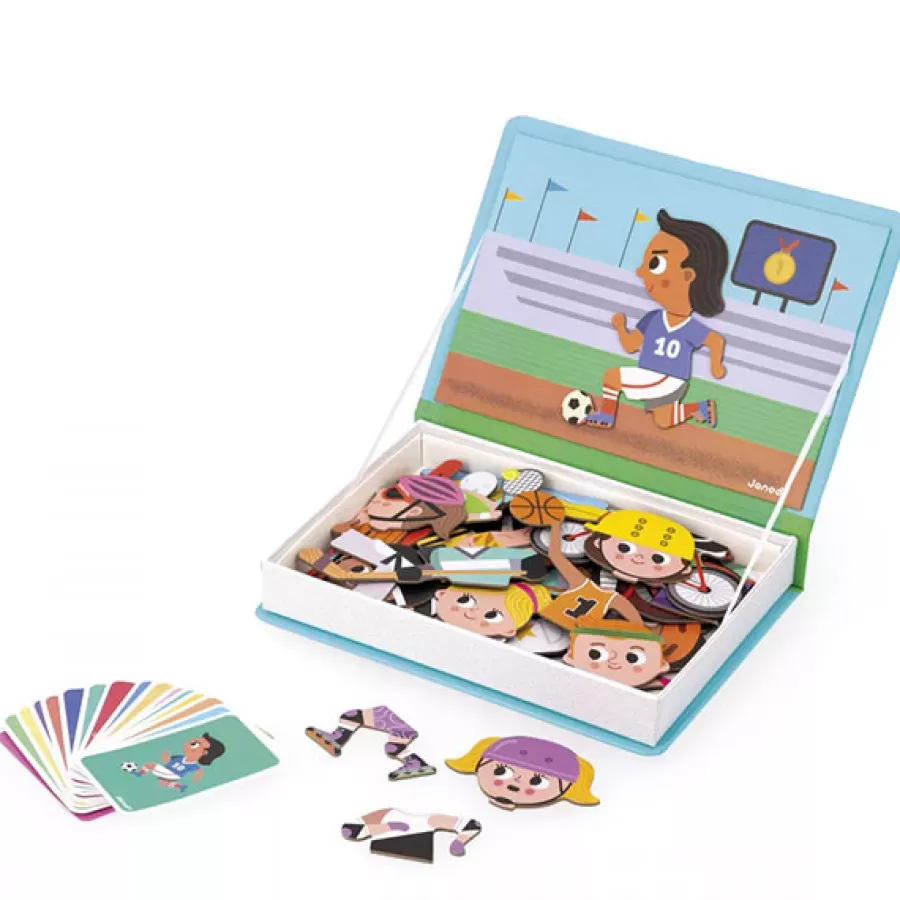 Clearance Janod Magneetboek Sporten 48St 3-8Jr Legpuzzels