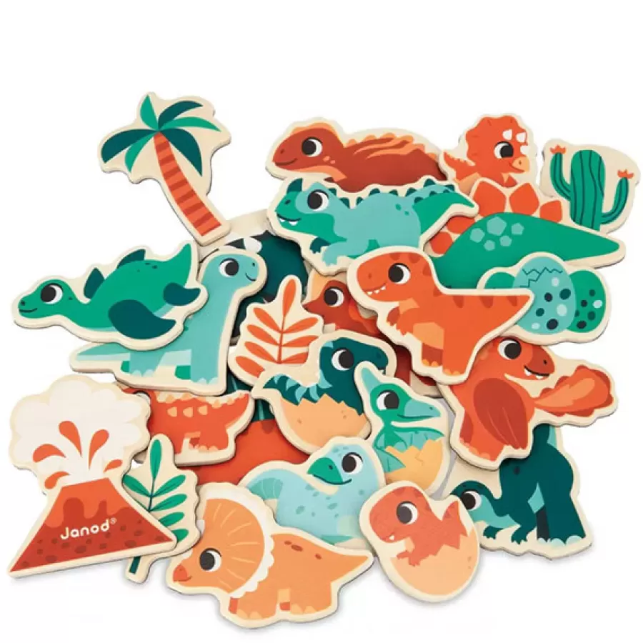 Store Janod Magneten Dino 24 St Legpuzzels