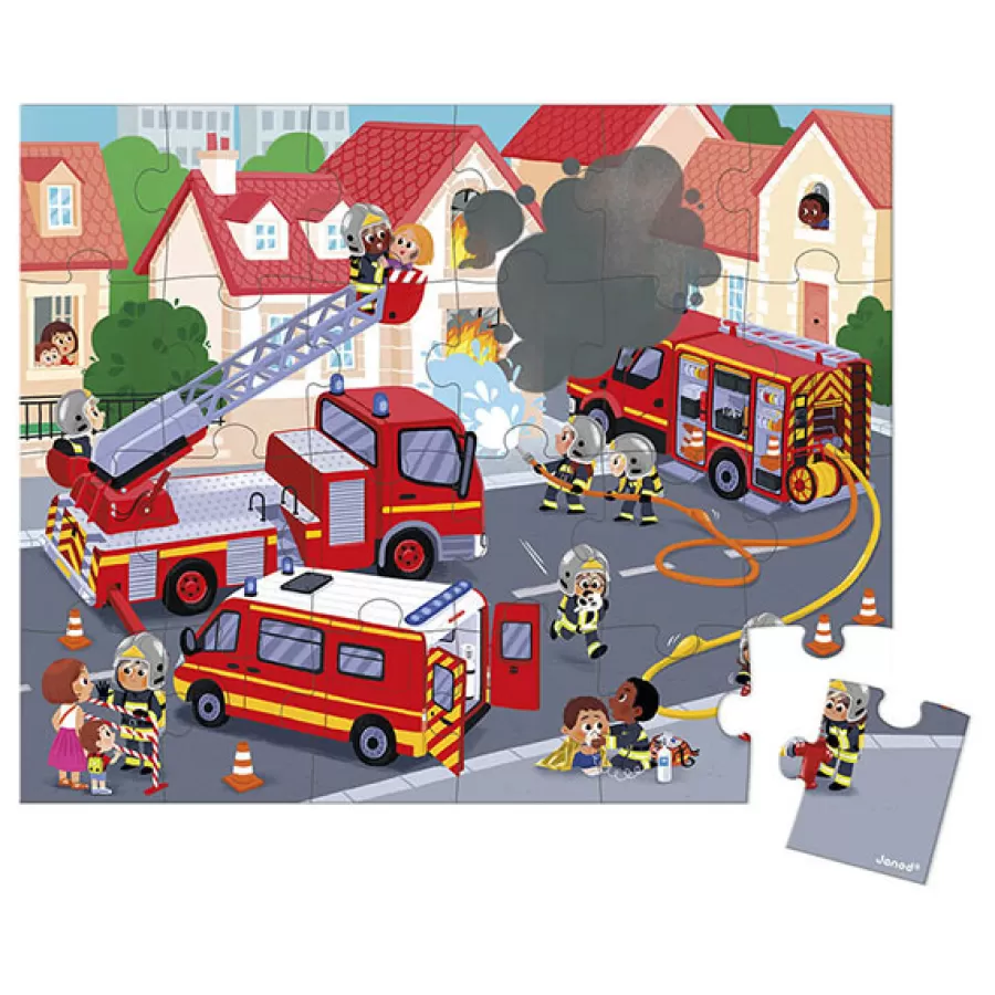 New Janod Puzzel De Brandweer 24 Stukjes Legpuzzels