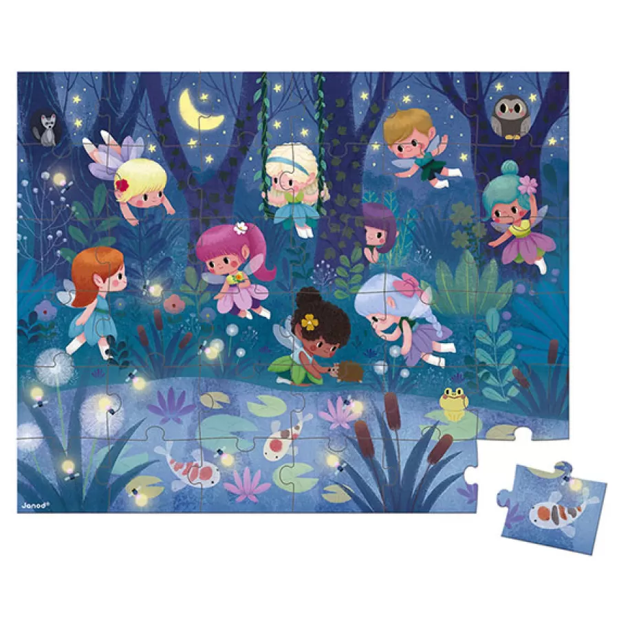 Best Sale Janod Puzzel Feeen En Waterlelies 36St +4Jr Legpuzzels