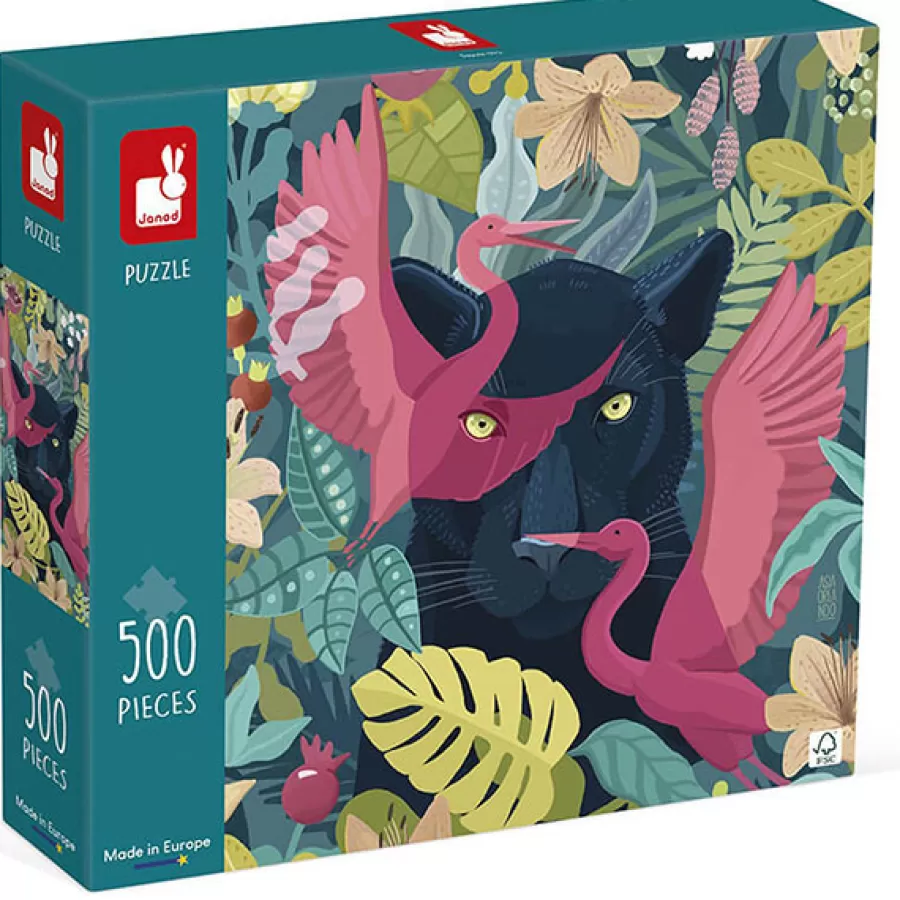 Best Janod Puzzel Mysterieuze Panter 500 Stukjes Legpuzzels