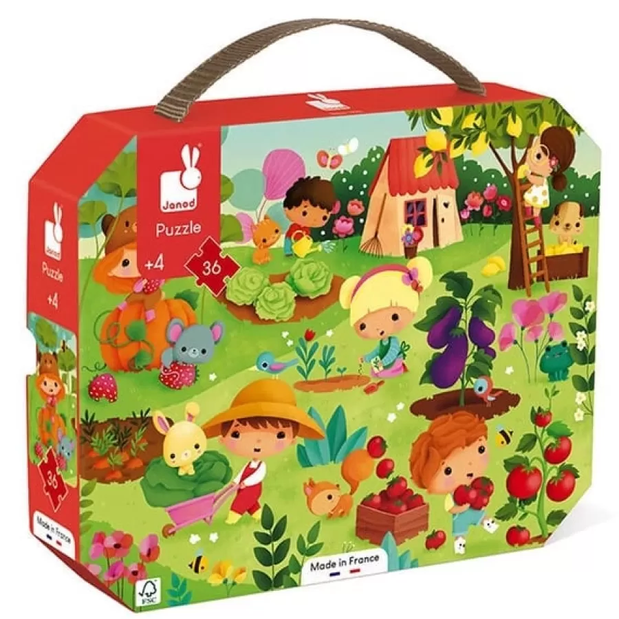 Best Sale Janod Puzzel Tuin 36St +4Jr Legpuzzels