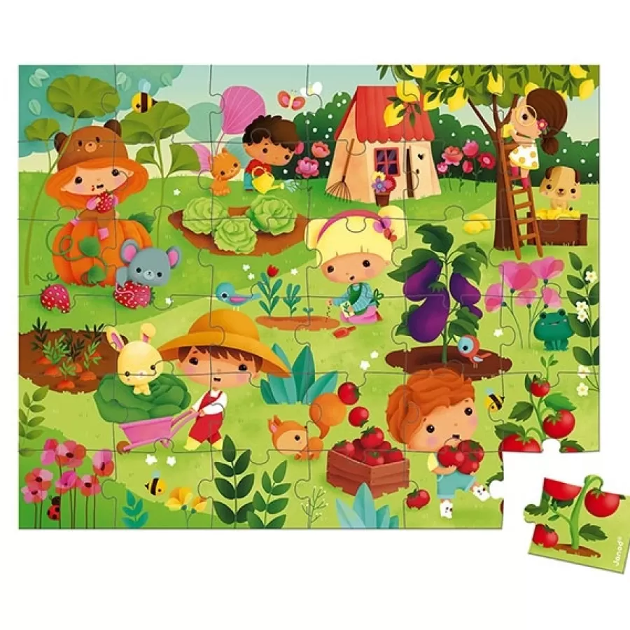 Best Sale Janod Puzzel Tuin 36St +4Jr Legpuzzels