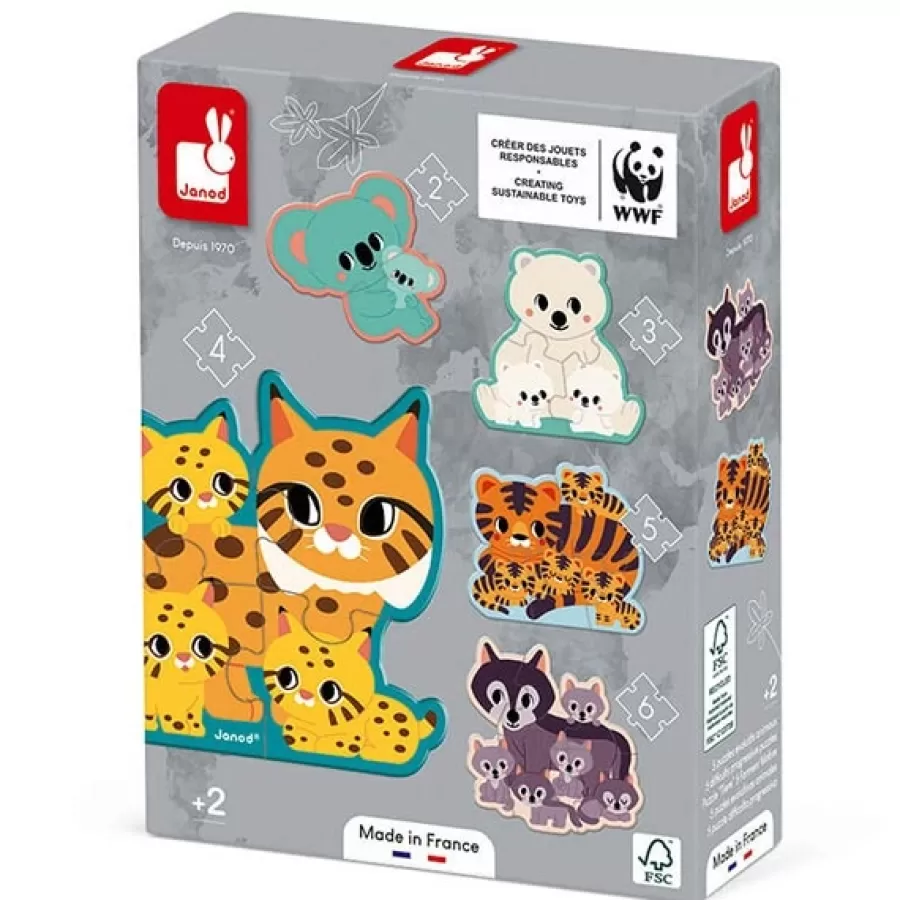 Cheap Janod Puzzels Dieren 2-3-4-5-6 Stukjes Wwf® Legpuzzels