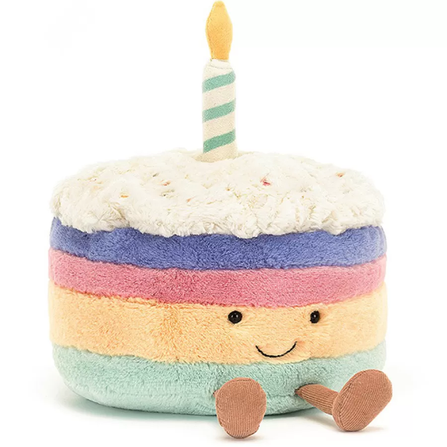 New Knuffel Amuseable Rainbow Birthday Cake Grote Knuffeldieren