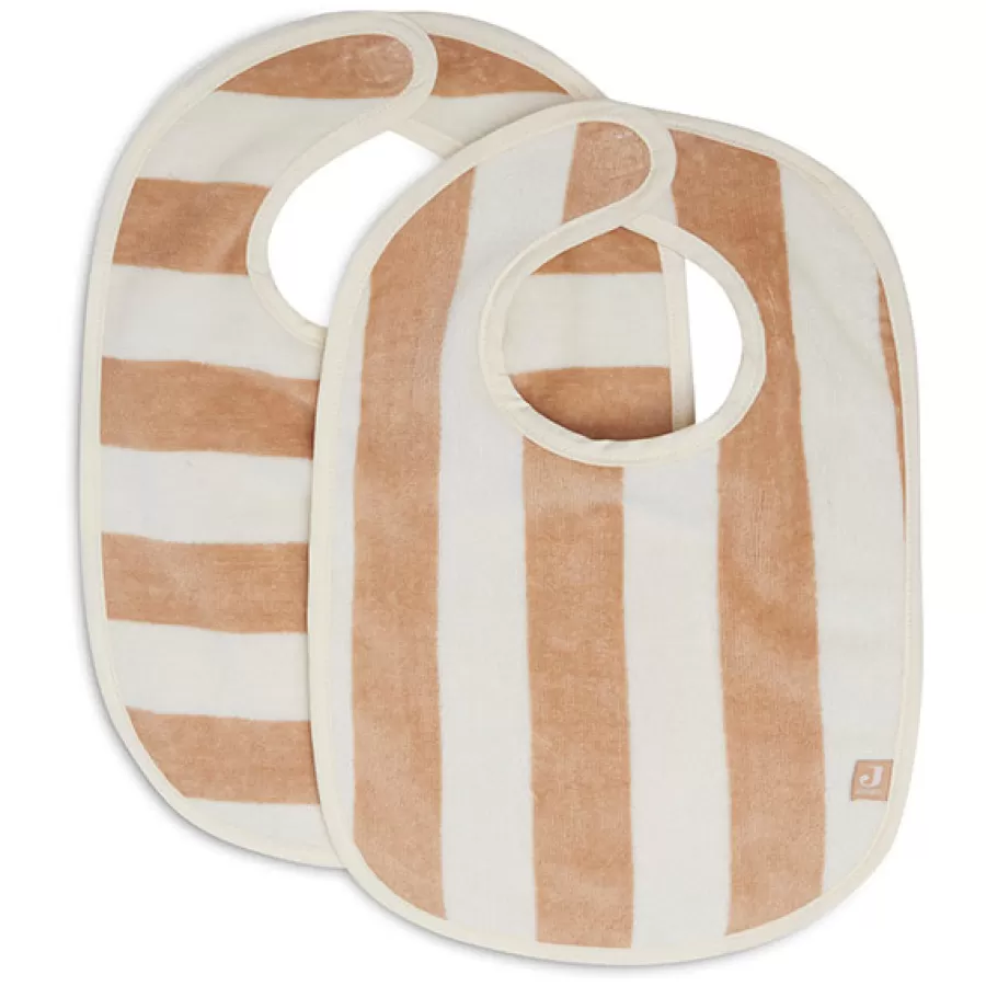 Best Sale Slabbetje Stripe Terry Biscuit Gots 2-Pack Slabbetjes