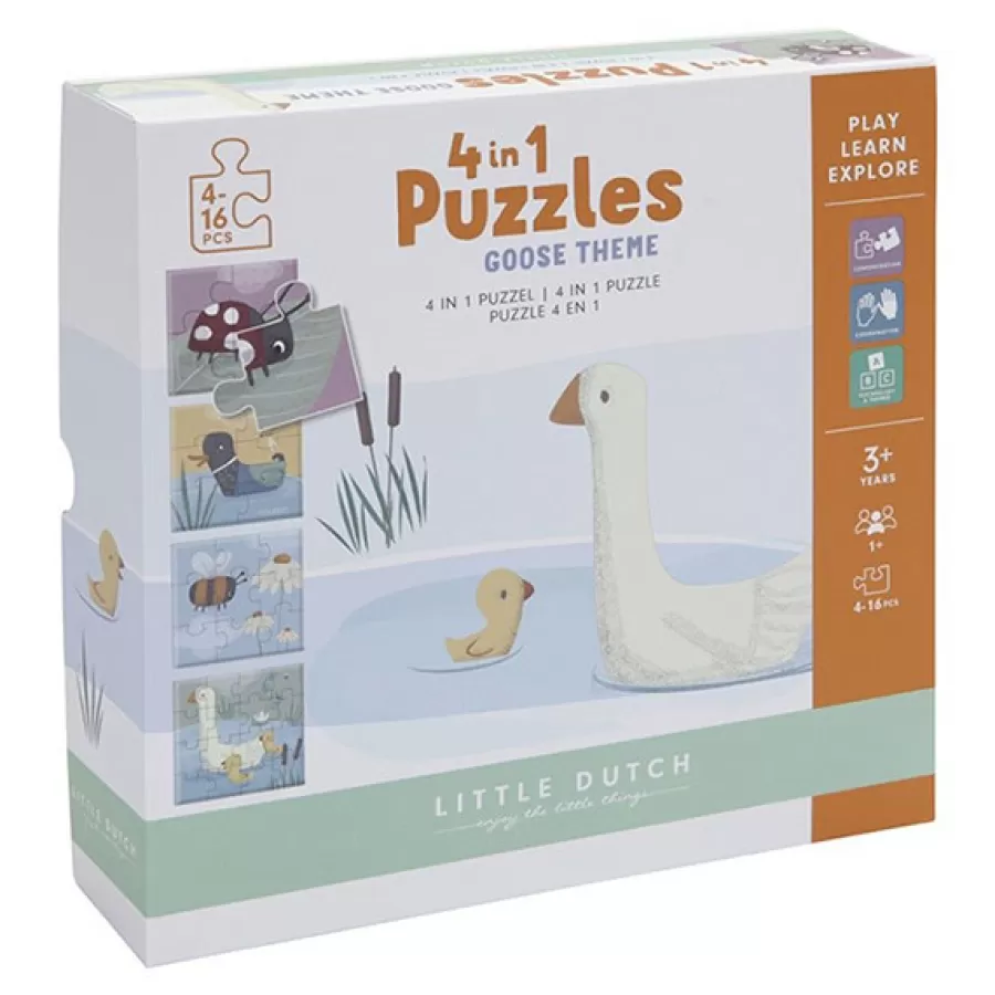 Clearance 4 In 1 Puzzel Little Goose 4-6-9-16St Legpuzzels