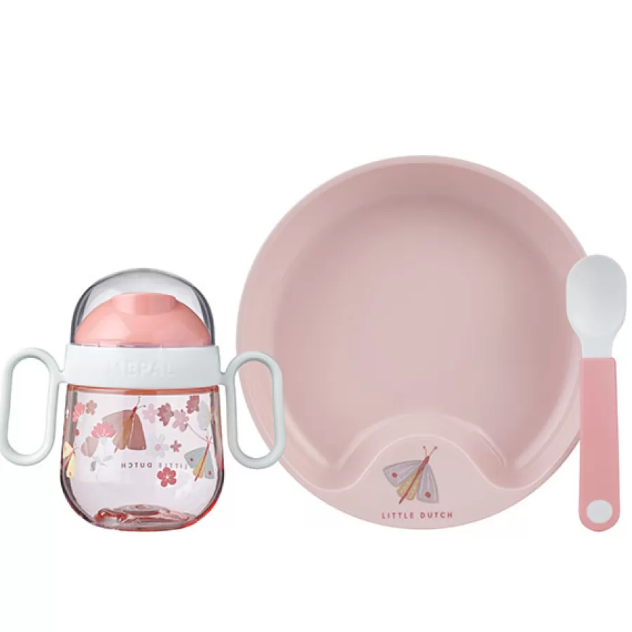 Clearance Mepal Set Babyservies 3-Delig Flowers & Butterflies Kinderservies