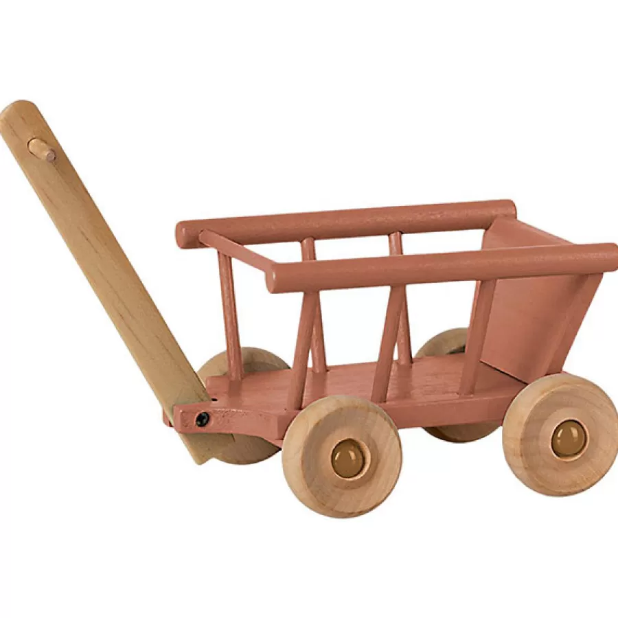 Shop Houten Wagen Micro Dusty Rose Poppenhuis Meubeltjes