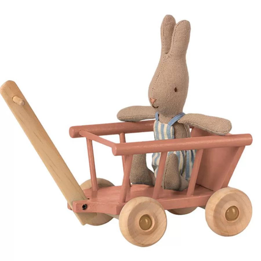 Shop Houten Wagen Micro Dusty Rose Poppenhuis Meubeltjes