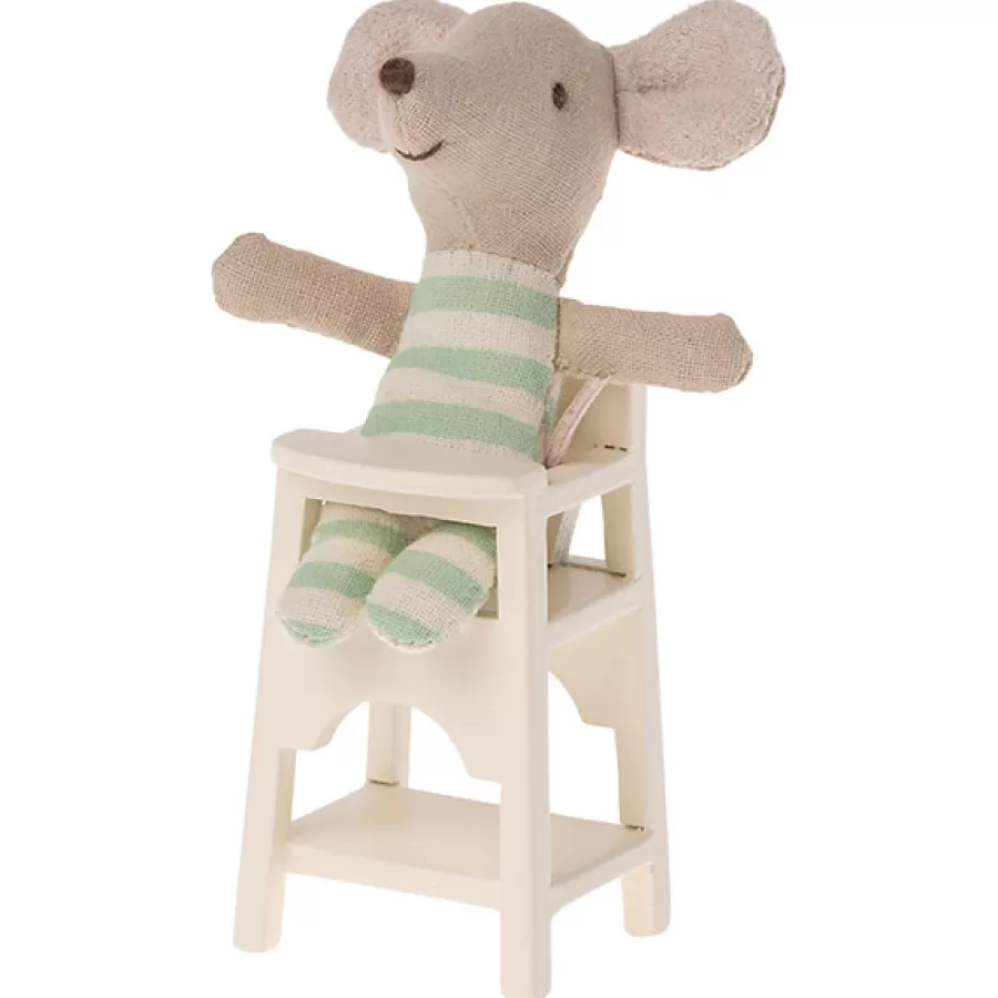 Outlet Kinderstoel - Babystoel Mouse Off White Poppenhuis Meubeltjes