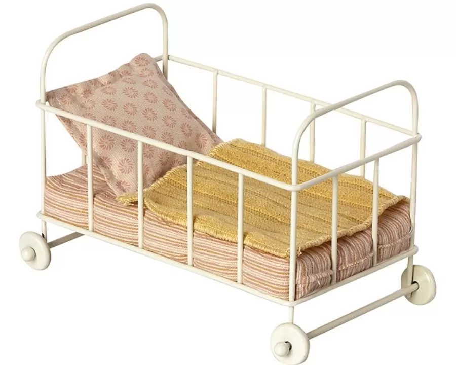 Sale Metalen Babybed Rose Micro Poppenhuis Meubeltjes