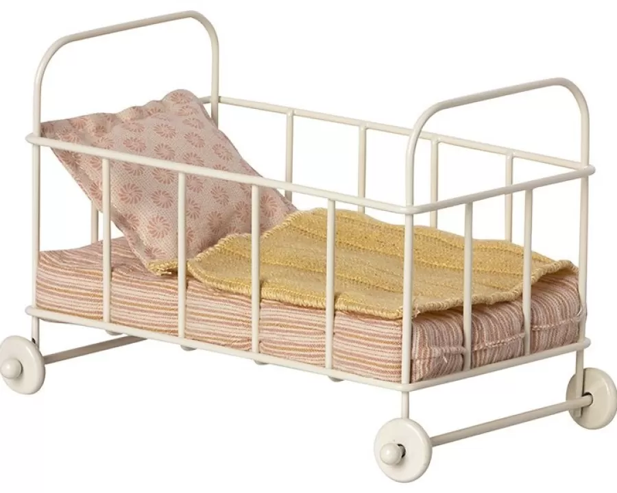 Sale Metalen Babybed Rose Micro Poppenhuis Meubeltjes