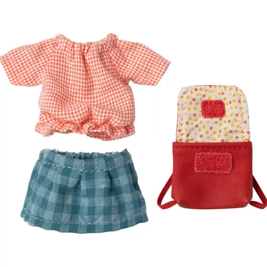 Sale Muis Kleding Set En Tas Red Grote Zus Poppenkleertjes