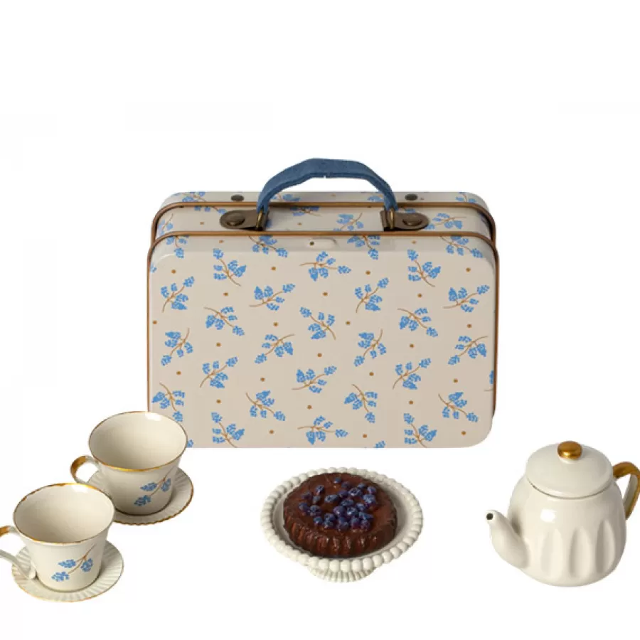 Online Theeset In Koffertje Blue Madelaine Poppen Accessoires