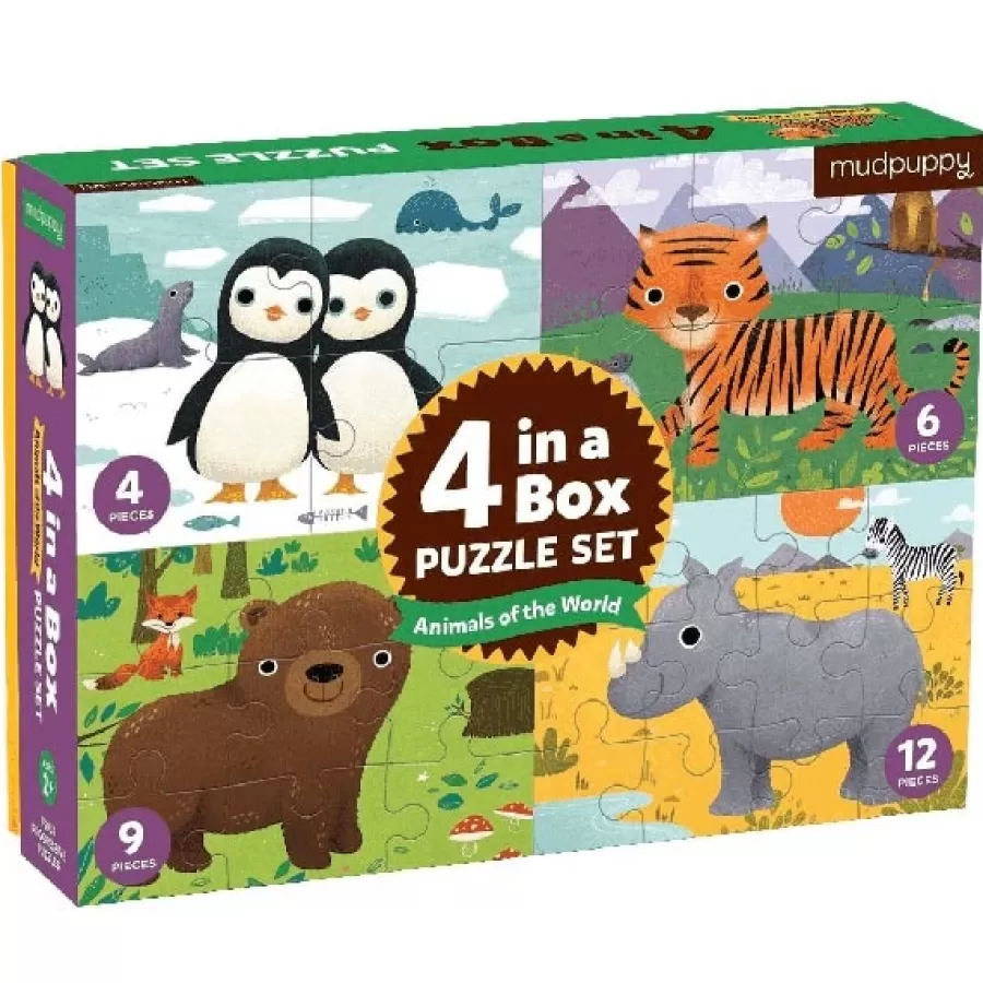 Flash Sale 4 Puzzels Dieren Van De Wereld 4-6-9-12St Legpuzzels