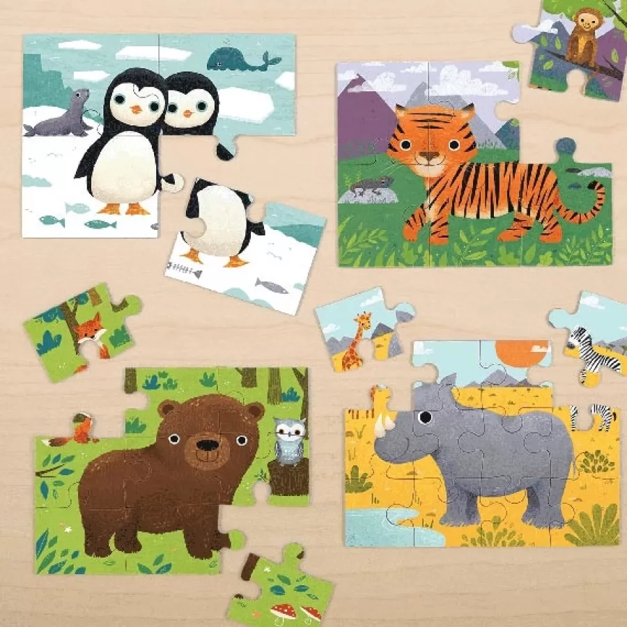 Flash Sale 4 Puzzels Dieren Van De Wereld 4-6-9-12St Legpuzzels