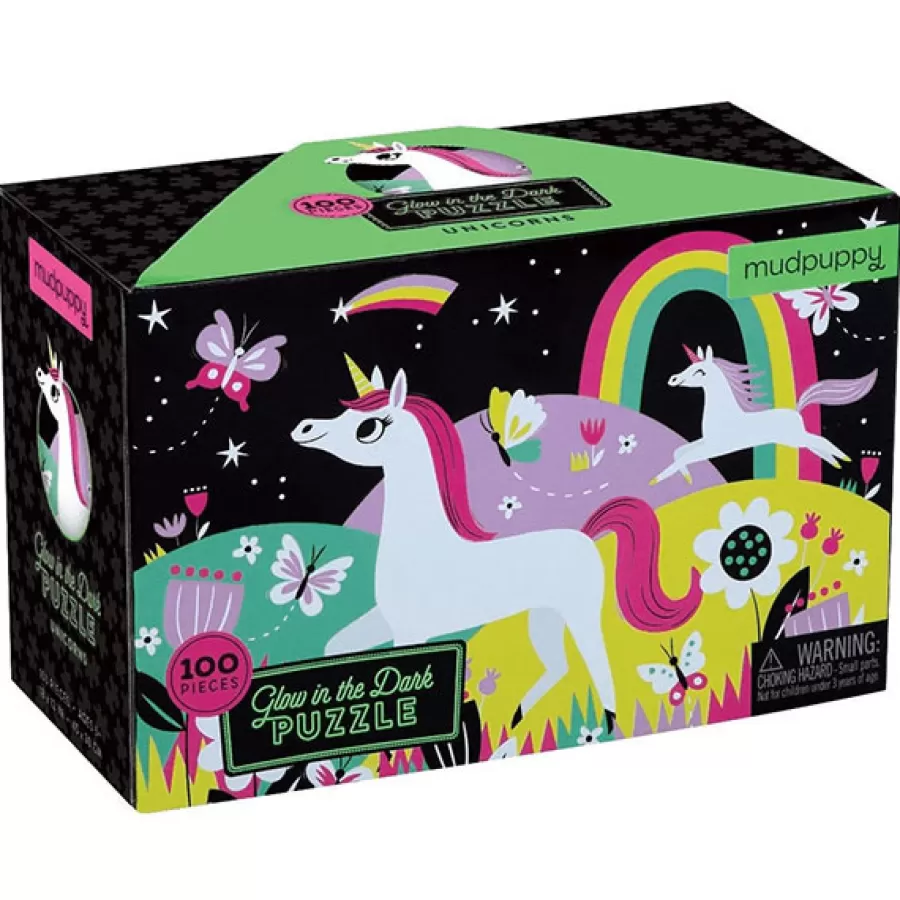 Sale Glow-In-The-Dark Puzzel Eenhoorns 100St Legpuzzels