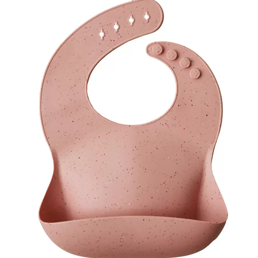 Hot Silicone Slabbetje Peach Terrazzo Slabbetjes