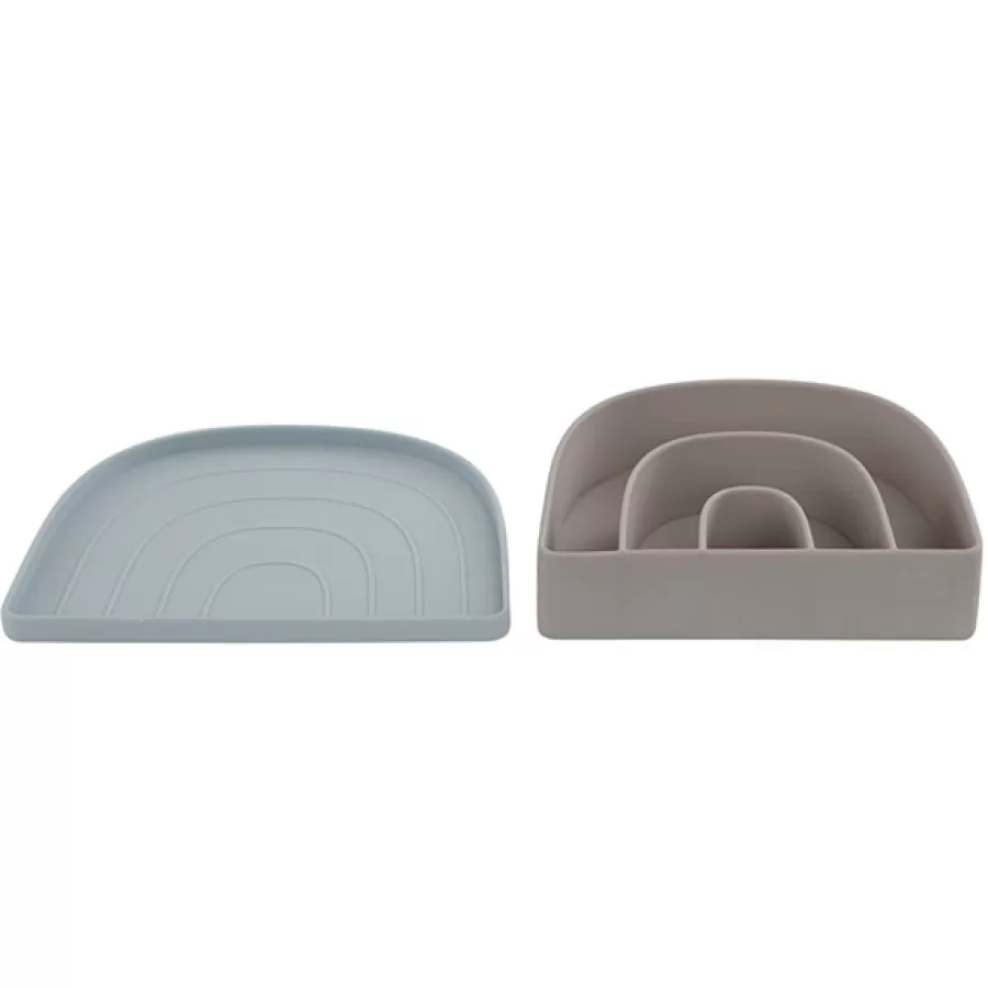 Shop Rainbow Bord En Kom Dusty Blue / Clay Kinderbordjes En Kommetjes